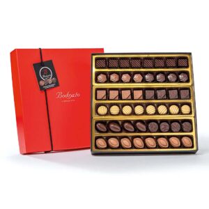 Bombones surtidos Bodrato 480g caja roja grande pralinés y trufas