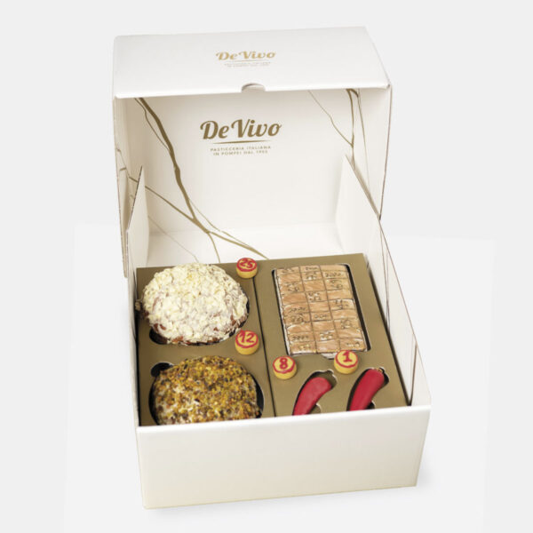 Caja regalo De Vivo Un Viaggio dei Sensi Napoli Experience surtido pastelería italiana