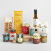 Cesta Sabor Vegano con productos gourmet italianos y mediterráneos