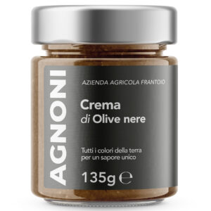 Crema de aceitunas negras Agnoni 135g paté de oliva italiano