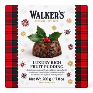 Luxury Rich Fruit Pudding Walker’s 200 g, pudding navideño escocés de frutas