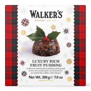Walker's Luxury Rich Fruit Pudding 200g postre navideño escocés con frutas