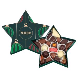 Neuhaus estrella de Navidad 260g bombones belgas surtidos caja en forma de estrella