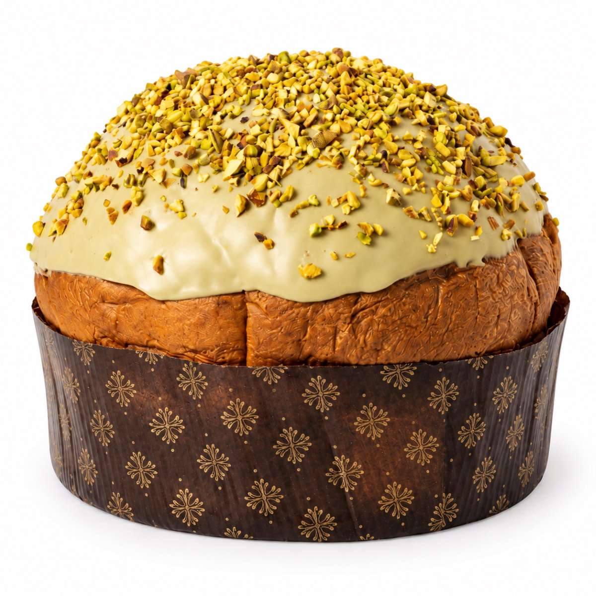 Panettone de Pistacho De Vivo · 600 g Panettone de Pistacho De Vivo 600 g con cobertura de pistacho y pistachos troceados
