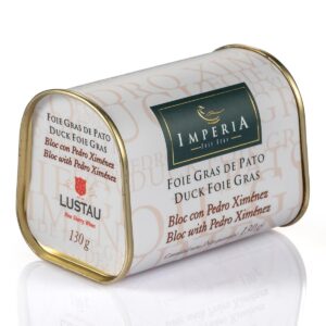 bloc de foie gras de pato al Pedro Ximénez Imperia 130g en lata gourmet