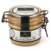 Foie Gras Natural de Pato Imperia Bloc con Taco Entier 30% 130 g en tarro de cristal sobre fondo blanco