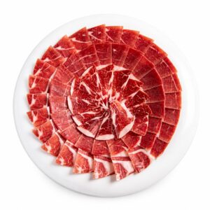 Plato de Jamón Aljomar Bellota 100% Ibérico Corte a Cuchillo 100 g