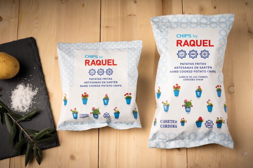 Patatas fritas artesanas Chips by Raquel, bolsas de chips gourmet elaboradas en sartén