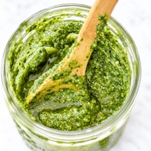 Pesto Genovese Ramella 180 g con textura cremosa de albahaca y aceite de oliva