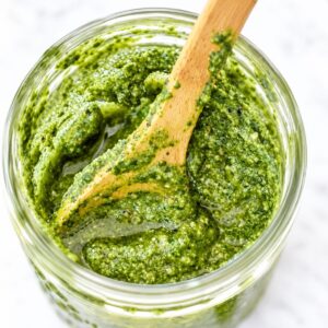 Pesto Genovese sin Ajo Ramella 180 g con textura cremosa de albahaca