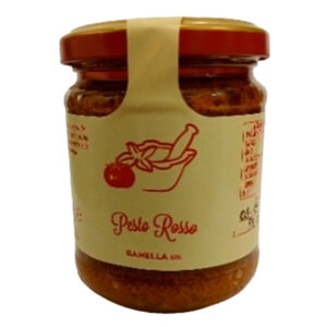 Pesto Rosso Ramella 180 g, pesto rojo italiano elaborado con tomate y queso