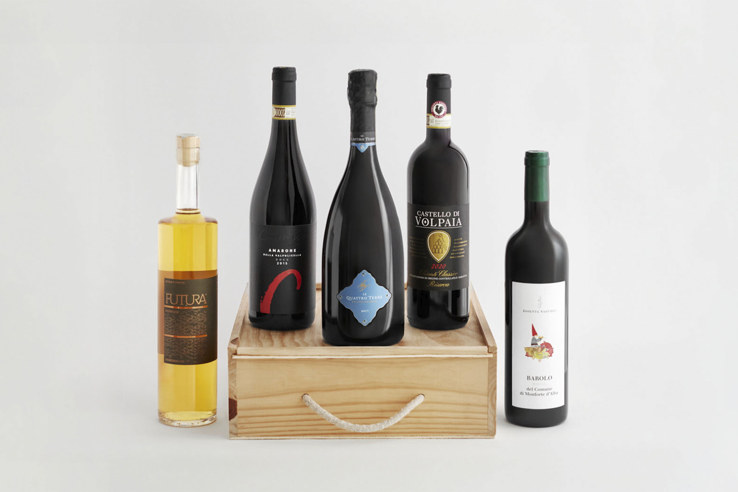 selección de vinos italianos gourmet reserva premium
