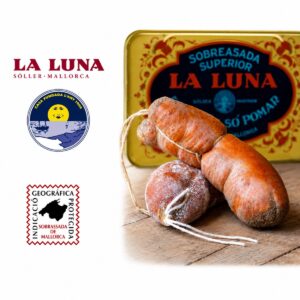 Sobrassada Dulce Superior IGP La Luna 300 g de Mallorca con sello IGP