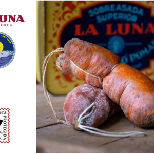 Sobrassada dulce superior IGP La Luna 300g de Mallorca, embutido tradicional con pimentón y cerdo seleccionado