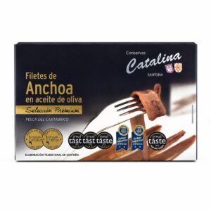 Anchoas Premium del Cantábrico en Aceite de Oliva Conservas Catalina 10/12 filetes 110 g