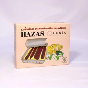 Anchoas en mantequilla de cítricos Hazas 85 g con limón y naranja en estuche gourmet