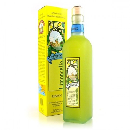 Limoncello Il Convento di Sorrento 70 cl Limoncello Il Convento di Sorrento 70 cl, licor italiano de limón con botella y estuche original