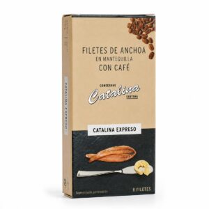 Filetes de anchoa en mantequilla con café Conservas Catalina 8 filetes