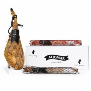 Lote Jamón de Bellota 100% Ibérico Aljomar para regalo con selección de ibéricos
