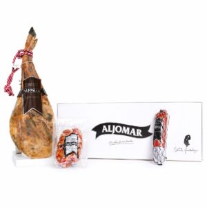 Lote Paleta Ibérica de Cebo 50% Aljomar para regalo con selección de ibéricos