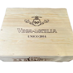 Caja de madera Vega Sicilia Único 2014 con 3 botellas 75cl Ribera del Duero