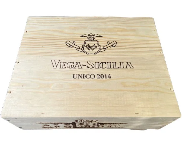 Vega Sicilia Único 2014 · Caja de Madera 3 Botellas 75cl Caja de madera Vega Sicilia Único 2014 con 3 botellas 75cl Ribera del Duero