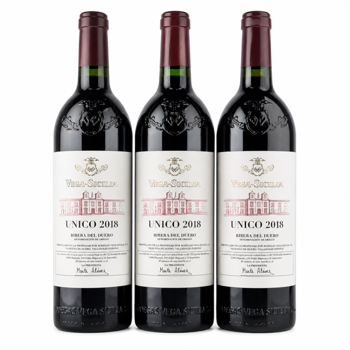 Lote Vega Sicilia Único Ribera del Duero Lote de tres botellas Vega Sicilia Único Ribera del Duero