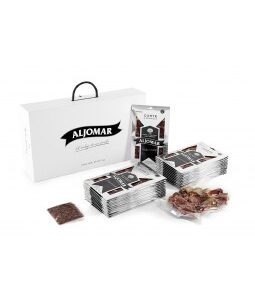 Estuche de jamón de bellota 100% ibérico Aljomar con sobres loncheados a cuchillo