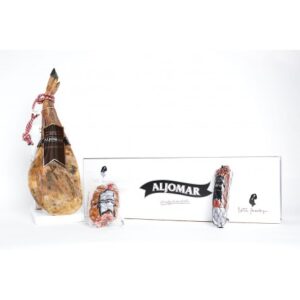 Pack jamón 50% ibérico Aljomar con embutidos ibéricos y estuche gourmet