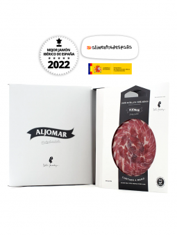 Jamón de Bellota 100% Ibérico Aljomar – Cortado a Mano Estuche Premium Jamón de bellota 100% ibérico Aljomar cortado a mano en estuche premiado 2022