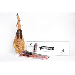 Jamón de cebo 50% ibérico Aljomar con embutidos ibéricos y estuche gourmet