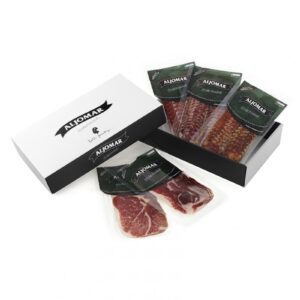 Surtido de ibéricos loncheados Aljomar en sobres al vacío con estuche premium