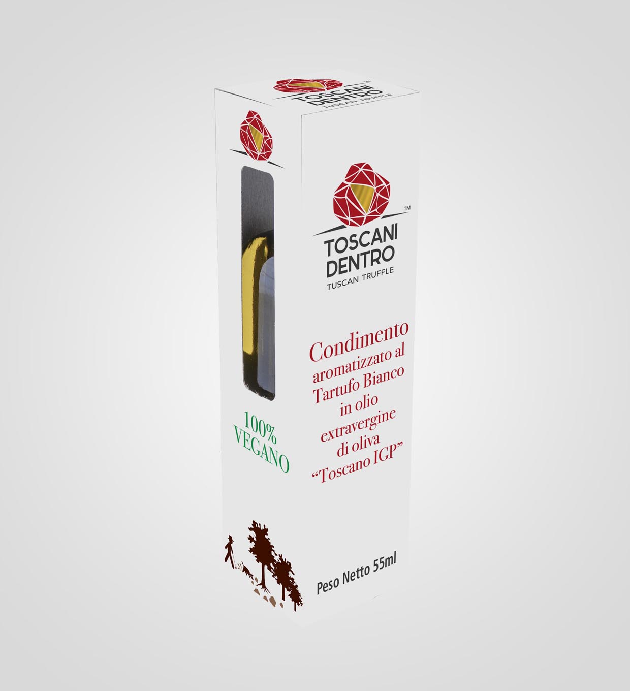 Aceite de Oliva Virgen Extra Toscano IGP con Trufa Blanca · Toscani Dentro 55 ml aceite de oliva virgen extra toscano igp aromatizado con trufa blanca toscani dentro 55 ml