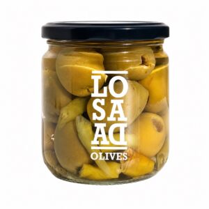 Aceituna Gordal Sin Hueso Picante Losada 345 g en tarro de vidrio