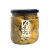 Aceituna Gordal sin hueso picante Losada en tarro de cristal, aceituna verde grande aliñada con toque picante