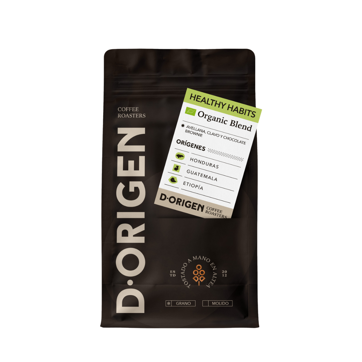 Café en Grano Orgánico Healthy Habits Blend · D·Origen Coffee Roasters Café en grano orgánico Healthy Habits Blend D·Origen Coffee Roasters tostado artesanal con notas de avellana y chocolate