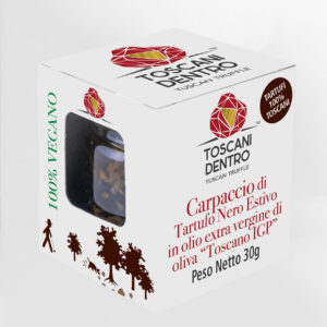 Carpaccio de trufa negra de verano en aceite de oliva virgen extra Toscano IGP Toscani Dentro 80 g