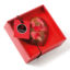 Corazón de chocolate con leche con pétalos Bodrato 80 g · regalo gourmet San Valentín en estuche rojo