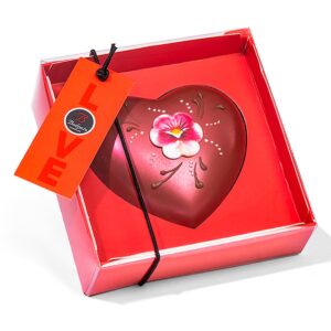 Corazón de chocolate con leche Bodrato 80 g · regalo gourmet San Valentín en estuche rojo