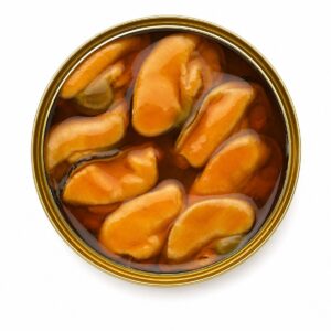 Mejillones Rosa Lafuente Fritos en Escabeche 10 piezas grandes 115 g en lata abierta