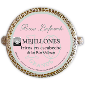 Mejillones fritos en escabeche Rosa Lafuente 10 piezas grandes DOP Mejillón de Galicia conservas gourmet