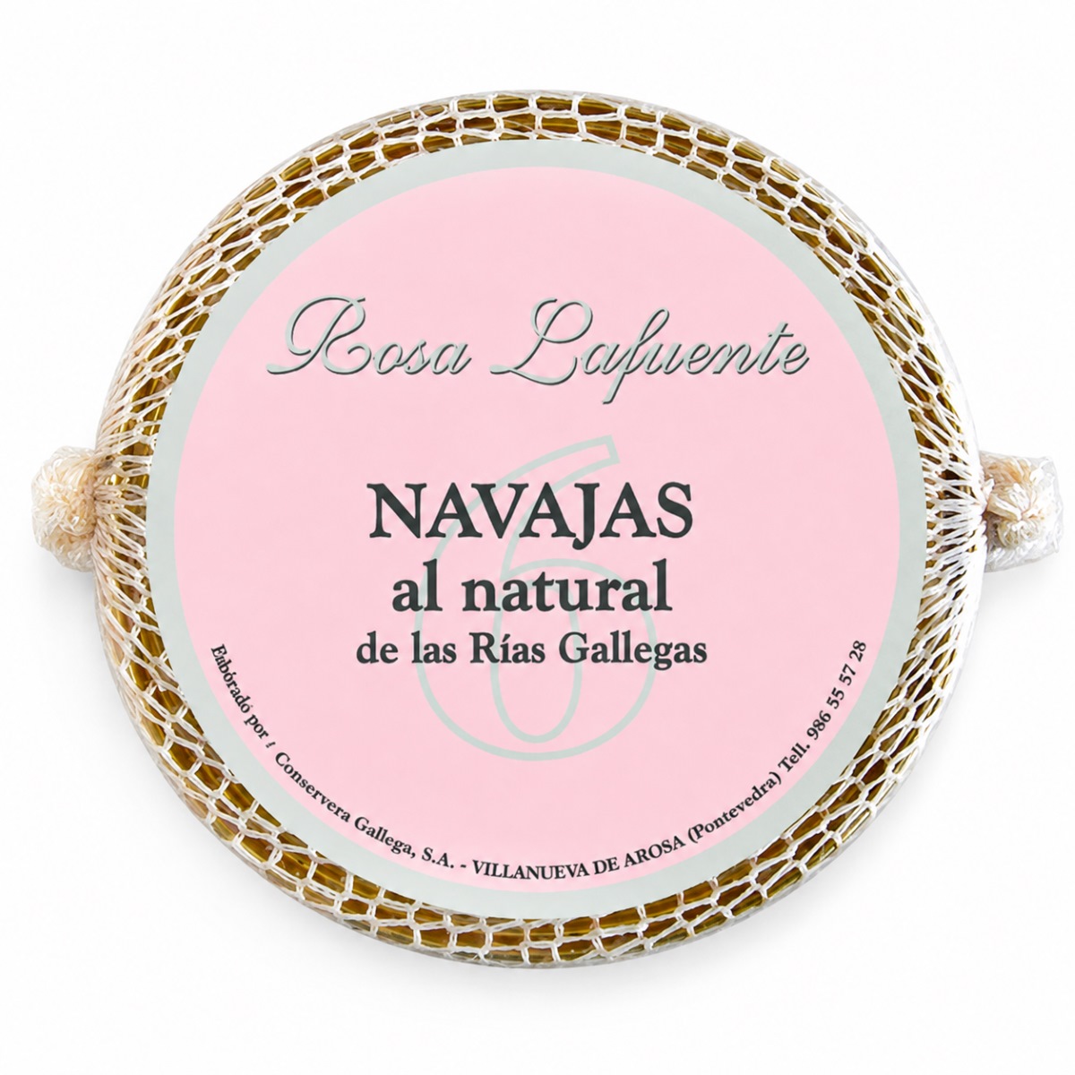 Navajas al Natural de las Rías Gallegas Rosa Lafuente · 6 Piezas · 111 g Navajas al Natural de las Rías Gallegas Rosa Lafuente 6 piezas 111 g