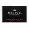 Navajas en aceite de oliva José Peña 4-8 piezas en estuche negro sobre fondo blanco