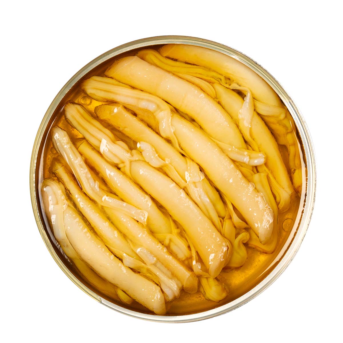 Navajas del Atlántico en aceite de oliva José Peña navajas en aceite de oliva José Peña conserva gourmet abierta