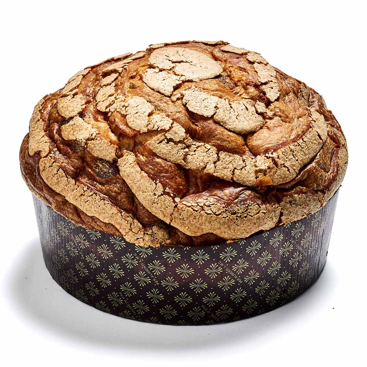 Panettone de Manzana, Caramelo y Limón · Roberto Cantolacqua · Edición Artesanal Panettone de Manzana, Caramelo y Limón Roberto Cantolacqua con cobertura crujiente artesanal