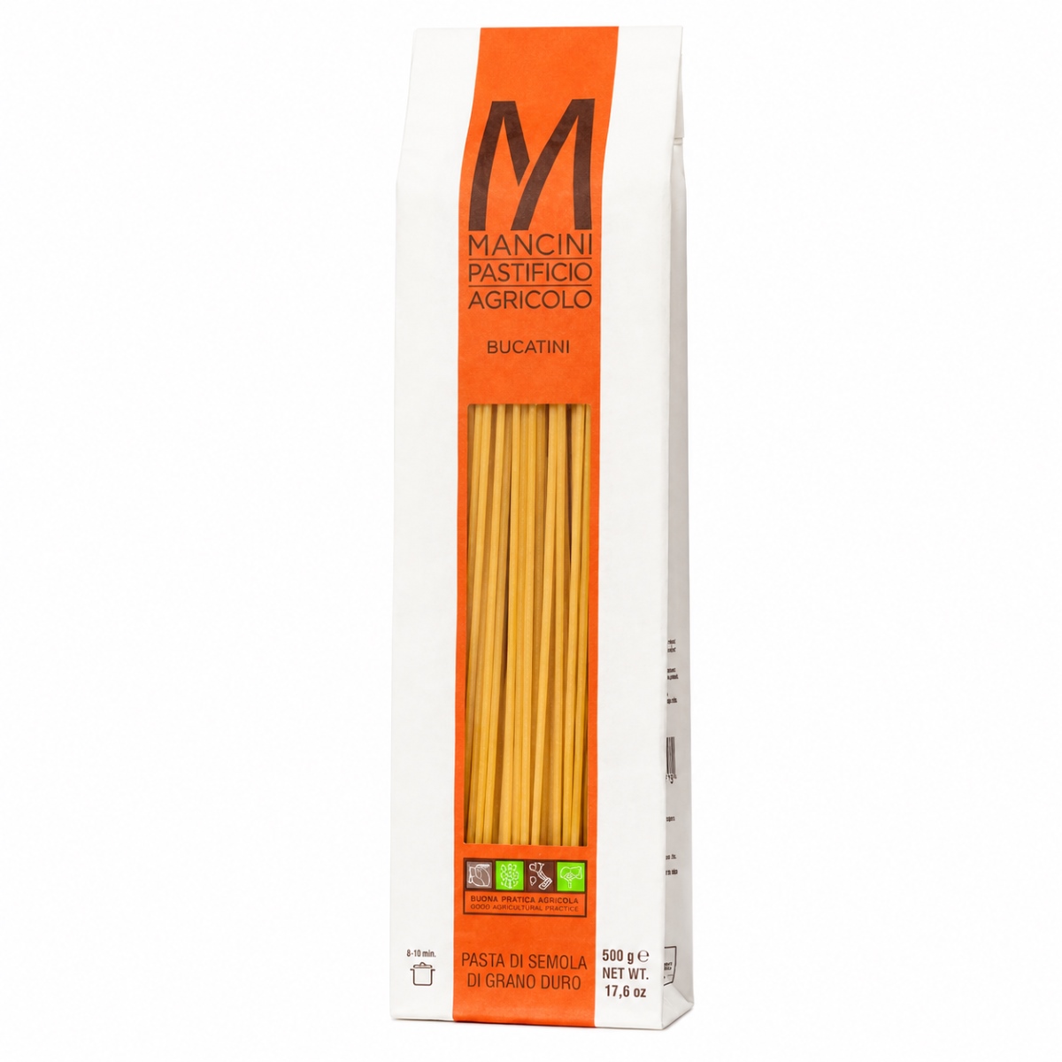 Pasta Bucatini Mancini 500 g Pasta Bucatini Mancini 500 g de sémola de trigo duro