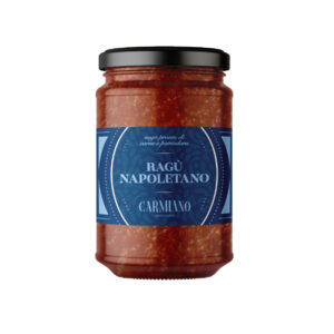 Ragù Napoletano italiano Carmiano elaborado con carne y tomate según receta tradicional