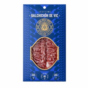 Salchichón de Vic Loncheado Casa Riera Ordeix 80 g en envase azul