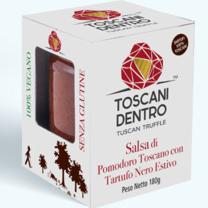 Salsa de tomate toscano con trufa negra de verano italiana Toscani Dentro 180 g