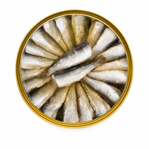 Sardinillas Rosa Lafuente en Aceite de Oliva 42 piezas 120 g en lata abierta